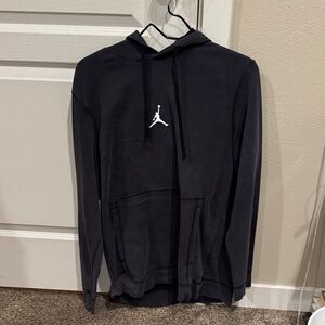 Jordan Black Hoodie with White Logo